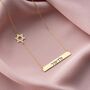 Star Of David Bar Name Necklace, thumbnail 1 of 6