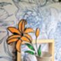 Orange Stained Glass Tiger Lily, thumbnail 4 of 4