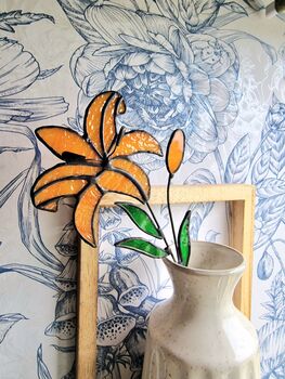 Orange Stained Glass Tiger Lily, 4 of 4