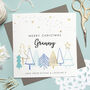 Personalised Grandparent Foiled Christmas Card Blue, thumbnail 2 of 4