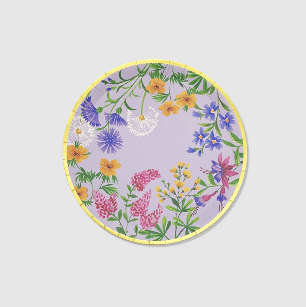 Wildflowers Large Garden Party Plates X 10, 1 of 4