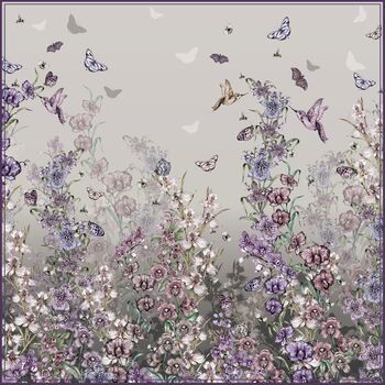 Limited Edition Orchid Floral 100% Silk Satin Scarf, 9 of 9