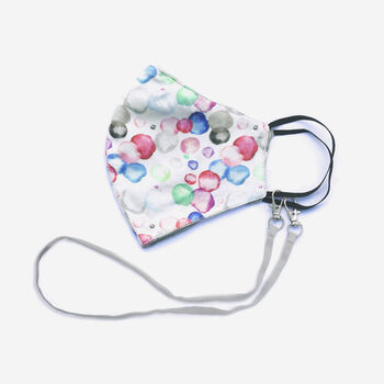 Bloom Silk Face Mask With Lanyard, 5 of 6