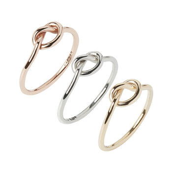 Rose Gold Proposal Love Knot Ring, 3 of 3