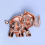 G Decor Set Of Two Solid Brass Elephant Wall Coat Hooks, thumbnail 4 of 5