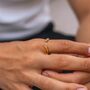 Hand Of God Gold Creation Of Adam Band Ring Mens Ring, thumbnail 3 of 12