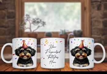 Personalised Jackapoo Birthday Congratulations Party Gift Mug, 2 of 2
