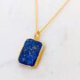 'The Rectangle' Lapis Lazuli Gold Plated Necklace, thumbnail 3 of 9