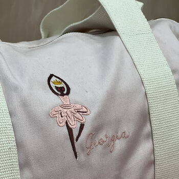Embroidered Ballerina Dance Duffle Bag, 3 of 12