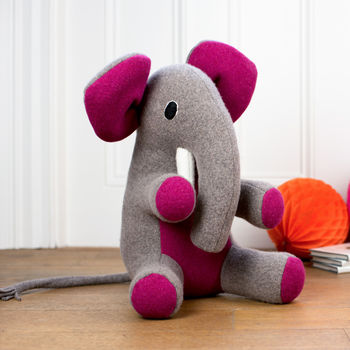 Elephant Soft Toy Extra Large Personalised, 6 of 11