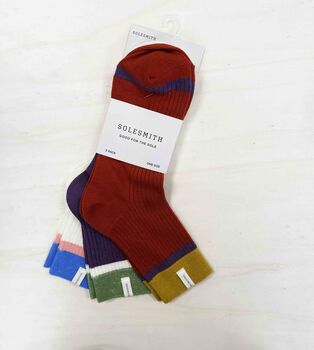 Pack Of Three American Sports Style Solesmith Socks, 2 of 9