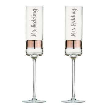 Personalised Wedding Champagne / Prosecco Flute Set, 2 of 6