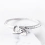 Silver Hammered Bangles With Fingerprint Heart Charm, thumbnail 3 of 9