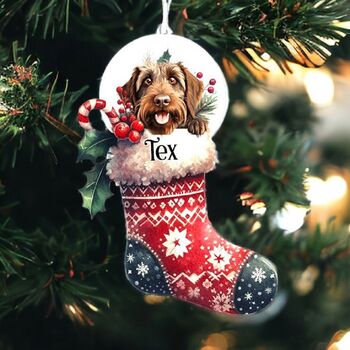 Personalised Wirehaired Pointing Griffon Stocking, 2 of 2