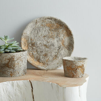 Revitalise Concrete And Recycled Paper Plant Pot, 3 of 3