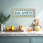 Stripe Border Bon Appetit Framed Print, thumbnail 2 of 8