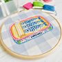Sardines Embroidery Hoop Kit, thumbnail 3 of 4