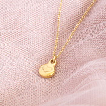 Gold Plated Heart Nugget Birthstone Charm Necklace, 6 of 12
