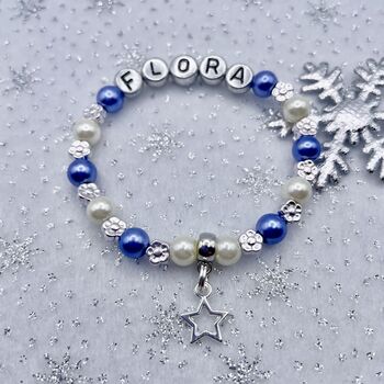 Personalised Heart Charm Bracelet, Star Name Bracelet, 8 of 12