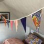 Printed Bunting Flags Floral Stripe Gingham 3m, thumbnail 1 of 9