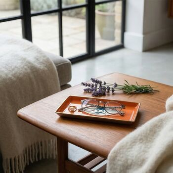 Evil Eye Aluminium Trinket Tray In Orange, 3 of 5