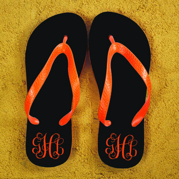 Monogrammed Flip Flops, 3 of 6