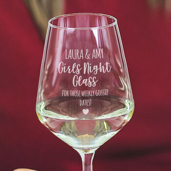 Personalised Girls’ Night Wine Glass, 2 of 5