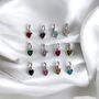 Personalised Sterling Silver Initial And Heart Birthstone Bracelet, thumbnail 12 of 12