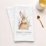 Personalised “Mummy’s Kitchen” Hare Tea Towel, thumbnail 1 of 7