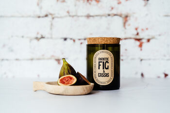 Fig And Cassis Scented Upcycled Wine Bottle Candle, 3 of 4