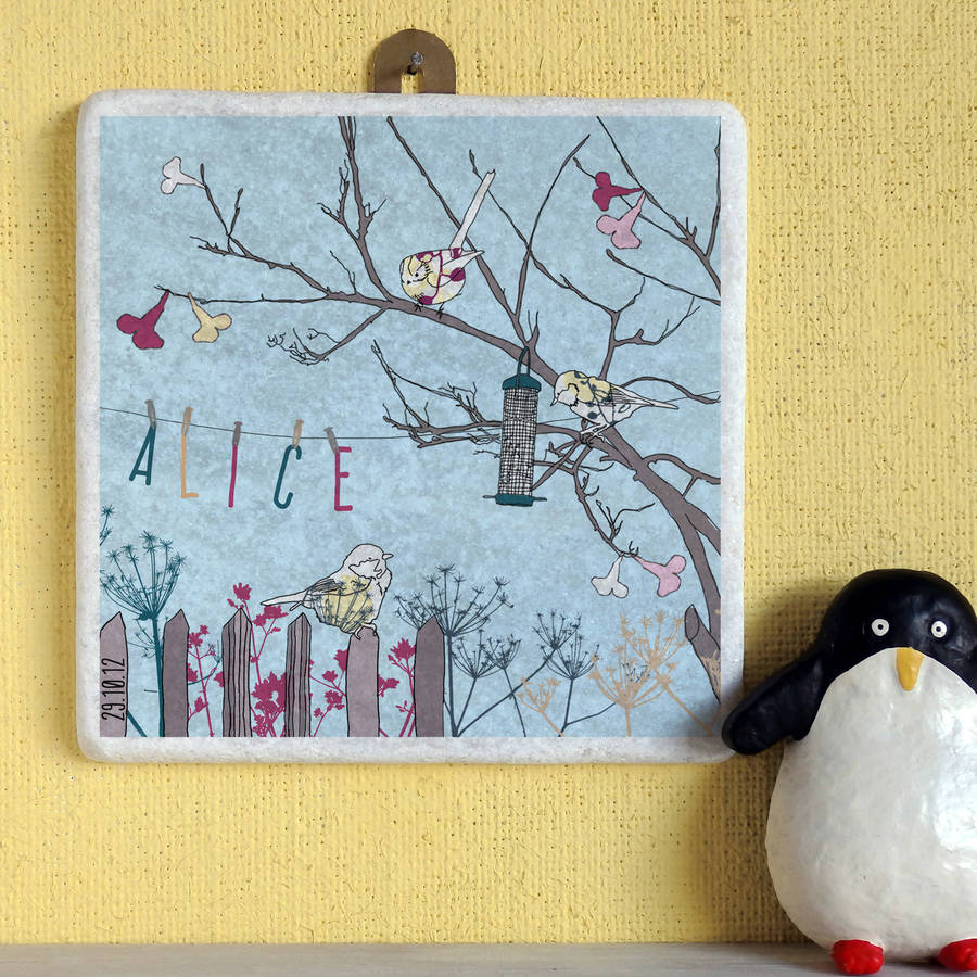 personalised children's name wall art by littlebirdydesigns