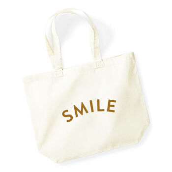 Smile Reusable Eco Friendly Shopping Bag, 3 of 3