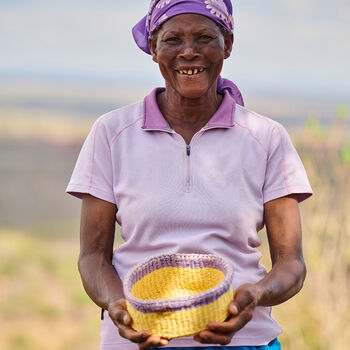 Binti: Lavender And Yellow Bread Basket, 5 of 5