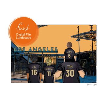 Los Angeles Fc Personalised Football Print Or Card, 2 of 10