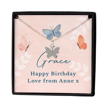 Personalised Butterfly Necklace And Box, 6 of 7