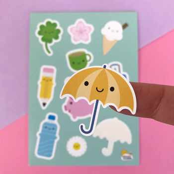 Kawaii Sticker Sheets Food, Self Care, Space, Animals, 10 of 11