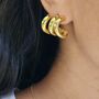 Thick Triple Hoop Earrings, thumbnail 1 of 5