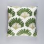 Nicobar All Over Palm Pattern Cushion Cover In Green, thumbnail 1 of 4