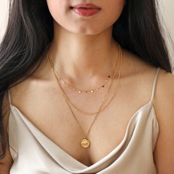 Stainless Steel Star Charm Necklace In Gold Plating, 3 of 10