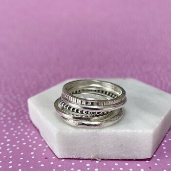 Sterling Silver Stacking Ring, 2 of 9
