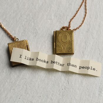 Flower Book Locket Necklace, 7 of 9