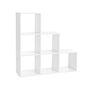 White Six Cube Wooden Display Shelf Rack Bookshelves, thumbnail 5 of 7