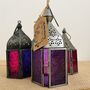Set Of Three Deep Purple And Pink Moroccan Lantern Bundle, thumbnail 3 of 5