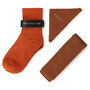 Mens Luxury Knitted Rust, Burnt Orange Tie Gift Box Set, thumbnail 2 of 5