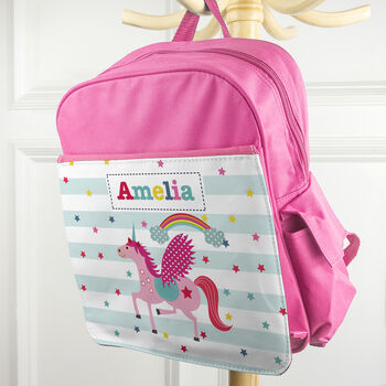 Personalised Girl's Unicorn Mini Rucksack, 3 of 10