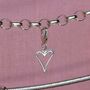 Sterling Silver Open Heart Charm, thumbnail 4 of 7