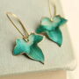 Holly And Ivy Winter Forest Green Leaf Earrings, thumbnail 2 of 9