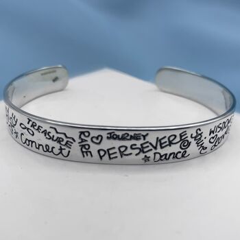 Sterling Silver Cuff Bangle Jewellery With Meaning, 7 of 9