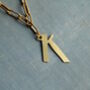 Gold Typography Alphabet Initial Pendant Necklace, thumbnail 3 of 9