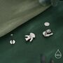 Mismatched Dinosaur Fossil Stud/Screw Back Earrings In Sterling Silver, thumbnail 7 of 12